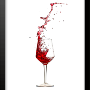 Quadro "Taça e vinho"